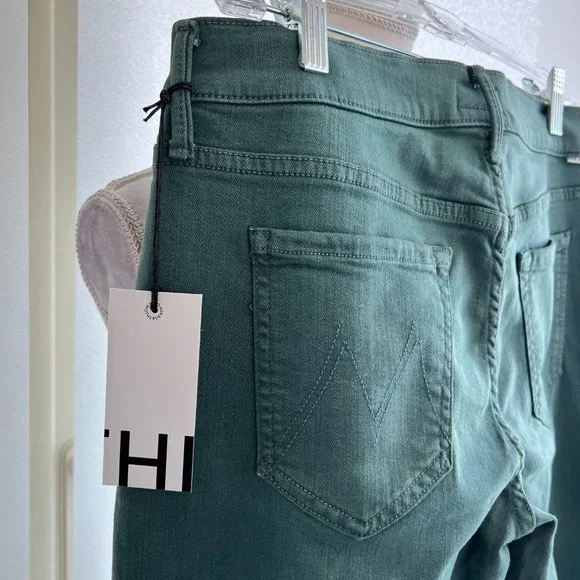 NWT Mother 'The Dropout' in 'Just for Kicks'-teal/green - Picture 6 of 9